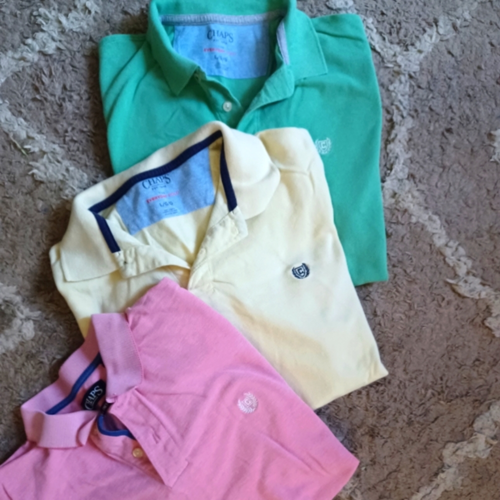 Mens Chaps Polo Shirts Bundle of 3